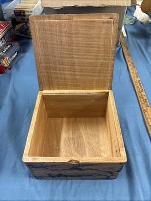 High Voltage Wood Art, Electrocuted Burned collectible, trinket box - Thumbnail 7