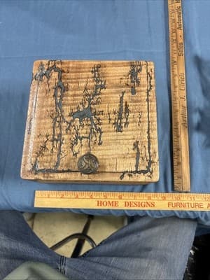 High Voltage Wood Art, Electrocuted Burned collectible, trinket box - Thumbnail 8