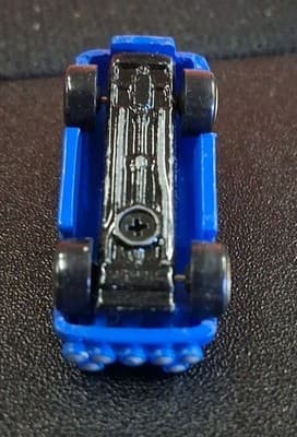 Small Hasbro Micro Machine Rally Car in Gold & Blue Rare - Thumbnail 5