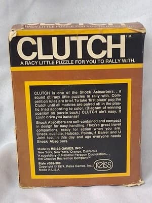 Vintage 1974 Puzzle Game "Clutch" By Reiss Games Inc. - Thumbnail 3