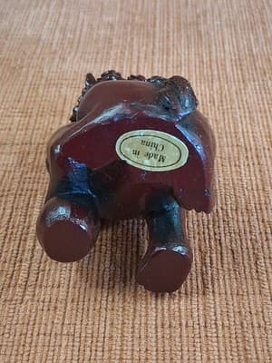 Feng Shui Pair of 2" Red Resin Fu Foo Dogs Guardian Lion Ying Yang Energy Set - Thumbnail 11