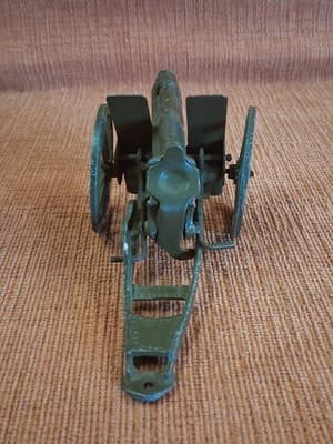 Vintage Metal Toy Artillery Cannon Green Collectible Boys & Girls - Thumbnail 5