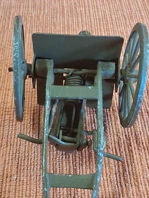 Vintage Metal Toy Artillery Cannon Green Collectible Boys & Girls - Thumbnail 10