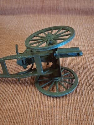 Vintage Metal Toy Artillery Cannon Green Collectible Boys & Girls - Thumbnail 8