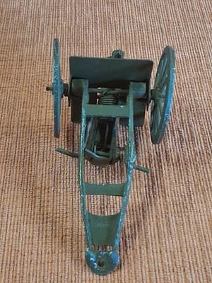 Vintage Metal Toy Artillery Cannon Green Collectible Boys & Girls - Thumbnail 9