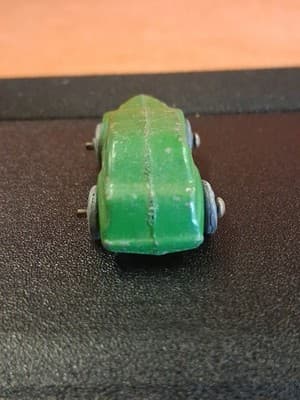 Vintage 1940 Barclay Diecast Green Coupe Miniature Toy Car Tootsie Metal Wheels - Thumbnail 4