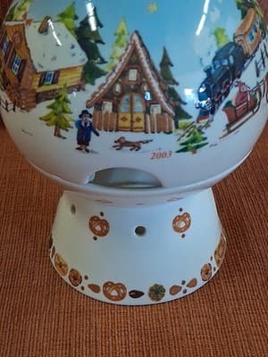 Villeroy & Boch German Apple Warmer Apfelbrater 2003 Christmas MISSING INSERT - Thumbnail 3