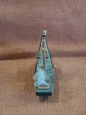 WOOD FISHING BOAT FIGURINE 5" x 4" CAPE COD - Thumbnail 10