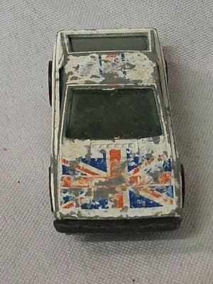 Vintage 1978 Hot Wheels Diecast 1/64 White Royal Flash Lotus Union Jack Car - Thumbnail 2