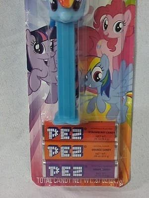 PEZ My Little Pony Rainbow Dash Dispenser 2015 Blue Head NEW On Card - Thumbnail 2