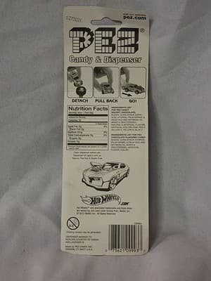 Retired Pez Candy Dispenser Hot Wheels Pull & Go Action Dispenser Blue Car - Thumbnail 4