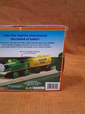 Thomas and Friends Wooden Railway Battery Powered Percy Express Pack IN Orig BOX - Thumbnail 8