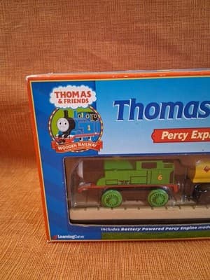 Thomas and Friends Wooden Railway Battery Powered Percy Express Pack IN Orig BOX - Thumbnail 2