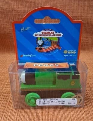 2004 Learning Curve Thomas Train Wood Railway Percy The Green Engine Used w Box