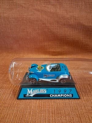 1997 FLORIDA MARLINS World Series Champs MATCHBOX PROWLER in GLASS BASEBALL BAT