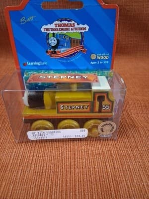2000 Thomas & Friends STEPNEY 55 Wooden Train New Vintage IN BOX Used Condition - Thumbnail 2