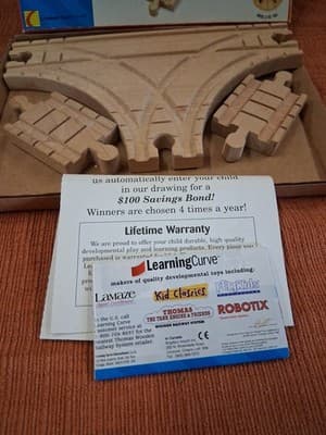 Thomas The Tank Engine & Friends Wooden Railway Switch T-Track in box 1996 - Thumbnail 5