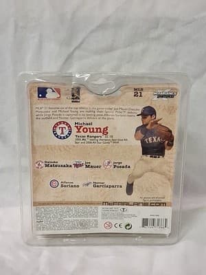 McFarlane Toys Michael Young Texas Rangers Sports Picks Debut MLB Action Figure - Thumbnail 4