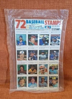 1983 Fleer Baseball 72 Stamps Factory Sealed Sheet #4 of 4
