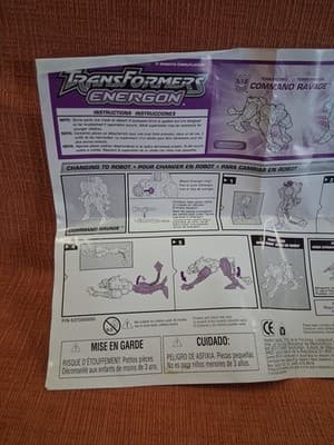 Transformers Energon Command Ravage Incomplete Hasbro Terrorcon Basic Class 2003 - Thumbnail 8