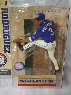 McFarlane SportsPicks MLB Series 8 Alex Rodriguez Texas Rangers Figure NIB 2003 - Thumbnail 2