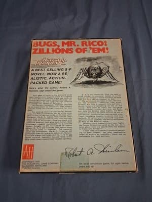 Vtg 1976 Avalon Hill Starship Troopers Bookcase BoardGame SciFi Wargame Heinlein - Thumbnail 3