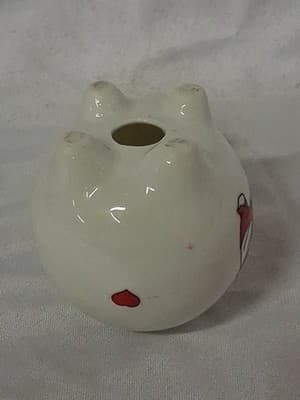 Vintage White Ceramic Heart Eyes Piggy Bank Myrtle Beach SC Travel Souvenir - Thumbnail 7