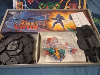 Vintage Milton Bradley The Omega Virus Board Talking Game 100% Complete w/ Card - Thumbnail 2