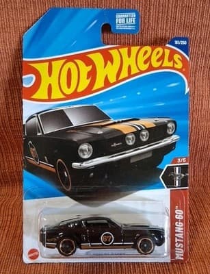 2025 Hot Wheels #161 Mustang 60th 3/5 '67 SHELBY GT500 Black w/Black MC5 Spokes