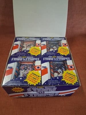 1990 Stars' n Stripes NFL 1st Edition - 24 Sealed Boxes - Jerry Rice - Moon ++ - Thumbnail 4