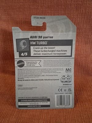 HOT WHEELS - AUDI 90 QUATTRO HW TURBO 4/5 144/250 BLUE - Thumbnail 2