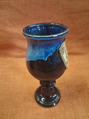 VTG Chalice Goblet 1997 King Richard’s Faire Renaissance Fest Blue/Black RARE - Thumbnail 3