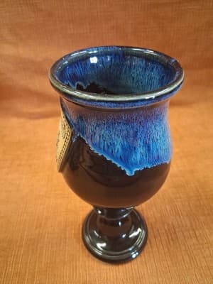 VTG Chalice Goblet 1997 King Richard’s Faire Renaissance Fest Blue/Black RARE - Thumbnail 5