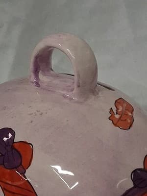 Vintage Ceramic Piggy Bank Nantucket Home Hat And Lips Design - Thumbnail 6
