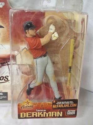MCFARLANE BASEBALL SERIES 4 LANCE BERKMAN RED VARIANT HOUSTON ASTROS RARE - Thumbnail 2