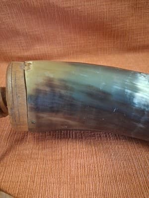 Vintage Large Viking Drinking Horn Beer Mug Tankard Norse Medieval Style - Thumbnail 5