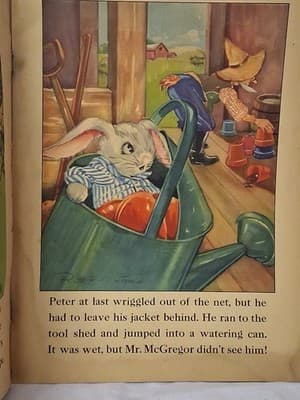 Vintage 1938 Peter Rabbit Children's Storybook - Thumbnail 10