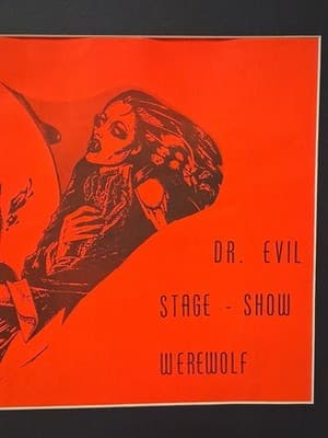 Vtg Dr Doctor Evil Stage Show Poster Frankenstein Wolfman Circus Sideshow - Thumbnail 3