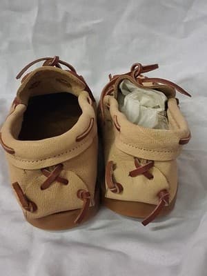 Vintage Handmade Hard Sole Slipper moccasin Size 7 GREAT CONDITION With Box - Thumbnail 4