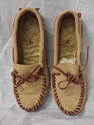 Vintage Handmade Hard Sole Slipper moccasin Size 7 GREAT CONDITION With Box - Thumbnail 5