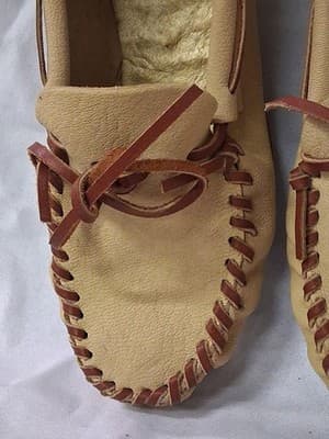 Vintage Handmade Hard Sole Slipper moccasin Size 7 GREAT CONDITION With Box - Thumbnail 7