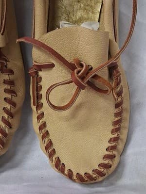 Vintage Handmade Hard Sole Slipper moccasin Size 7 GREAT CONDITION With Box - Thumbnail 6