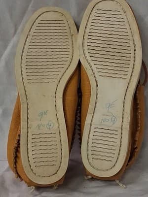 Vintage Handmade Hard Sole Slipper moccasin Size 9 GREAT CONDITION With Box - Thumbnail 8