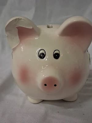 Florida Pig Piggy Bank Ceramic with Sailboat Stars Flamingo Palm Tree Alligator - Thumbnail 5
