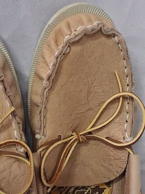 Vintage Handmade Hard Sole Slipper moccasin Size 8.5 GREAT CONDITION With Box - Thumbnail 8