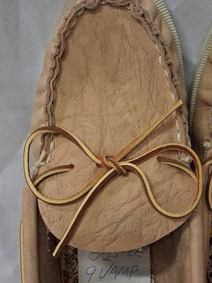 Vintage Handmade Hard Sole Slipper moccasin Size 8.5 GREAT CONDITION With Box - Thumbnail 7
