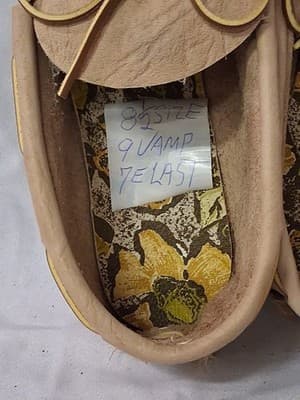 Vintage Handmade Hard Sole Slipper moccasin Size 8.5 GREAT CONDITION With Box - Thumbnail 5