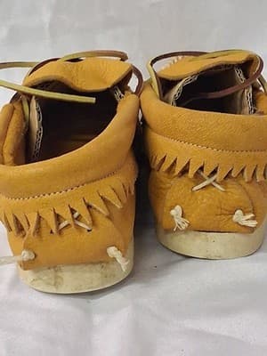 Vintage Handmade Hard Sole Slipper moccasin Size 9 GREAT CONDITION With Box - Thumbnail 7