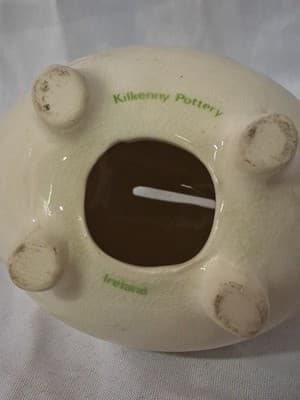 Irish Blessing Ceramic Pig Piggy Bank with Shamrock Design - Thumbnail 5