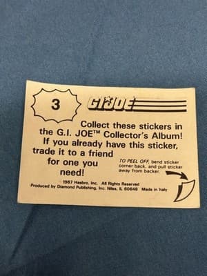 Rare Vintage Hasbro GI Joe 1986 Series 1 Trading Card #3 - Thumbnail 2